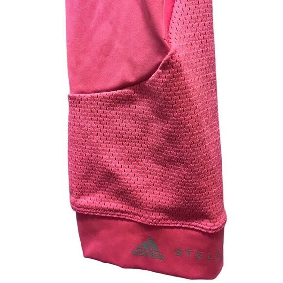 Stella McCartney X Adidas Womens Cropped Athletic Leggings Mid Rise Pink Medium - Picture 4 of 7